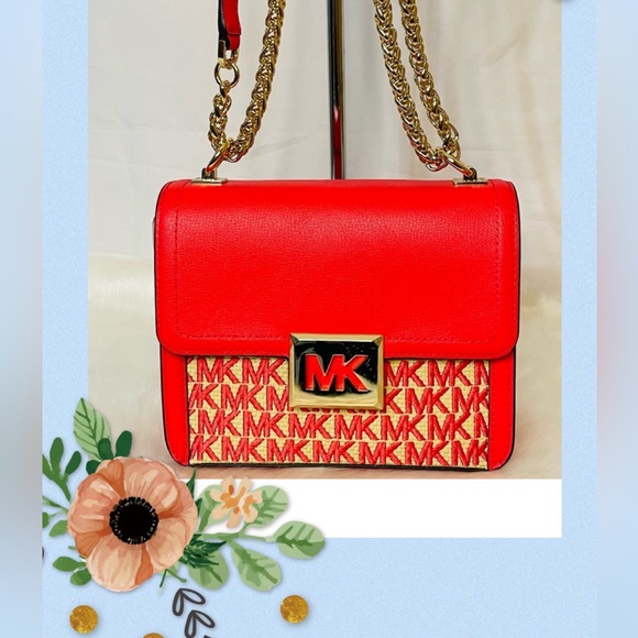 NWT Michael Kors Sonia SM SQR Shoulder Crossbody Bag Coral Reef - Picture 15 of 15